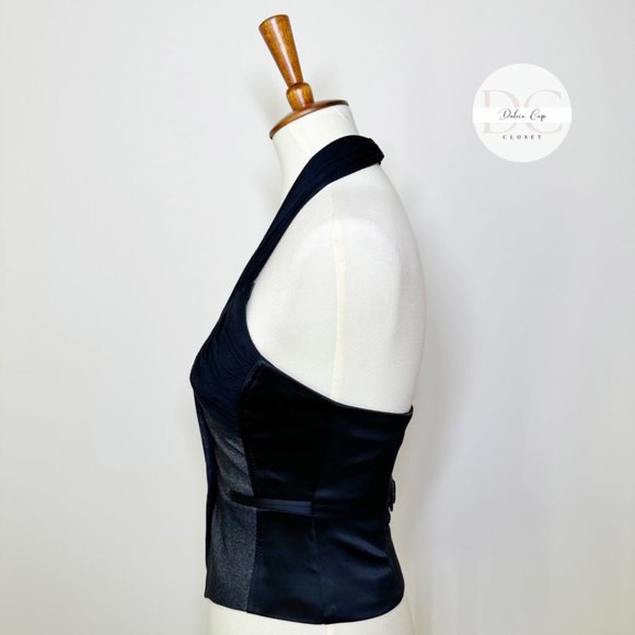 BEBE Halterneck Plunge Waistcoat Top Size XS - Picture 5 of 8
